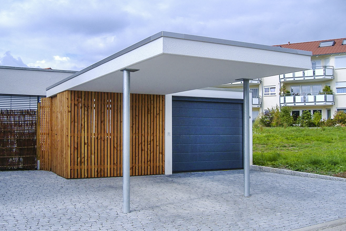 Fertiggarage mit Carport